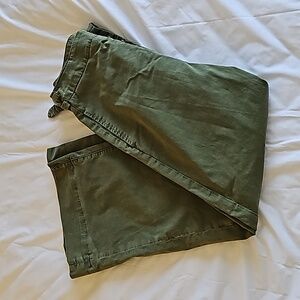 Mother The Cinch Greaser Sz 25 Killing Time Army Green Wide Leg Ankle Stretch